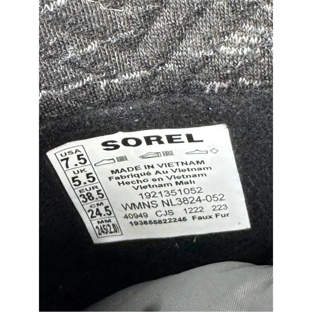 SOREL / quarry gray Whitney II tall lace waterproof snow boots / 7.5